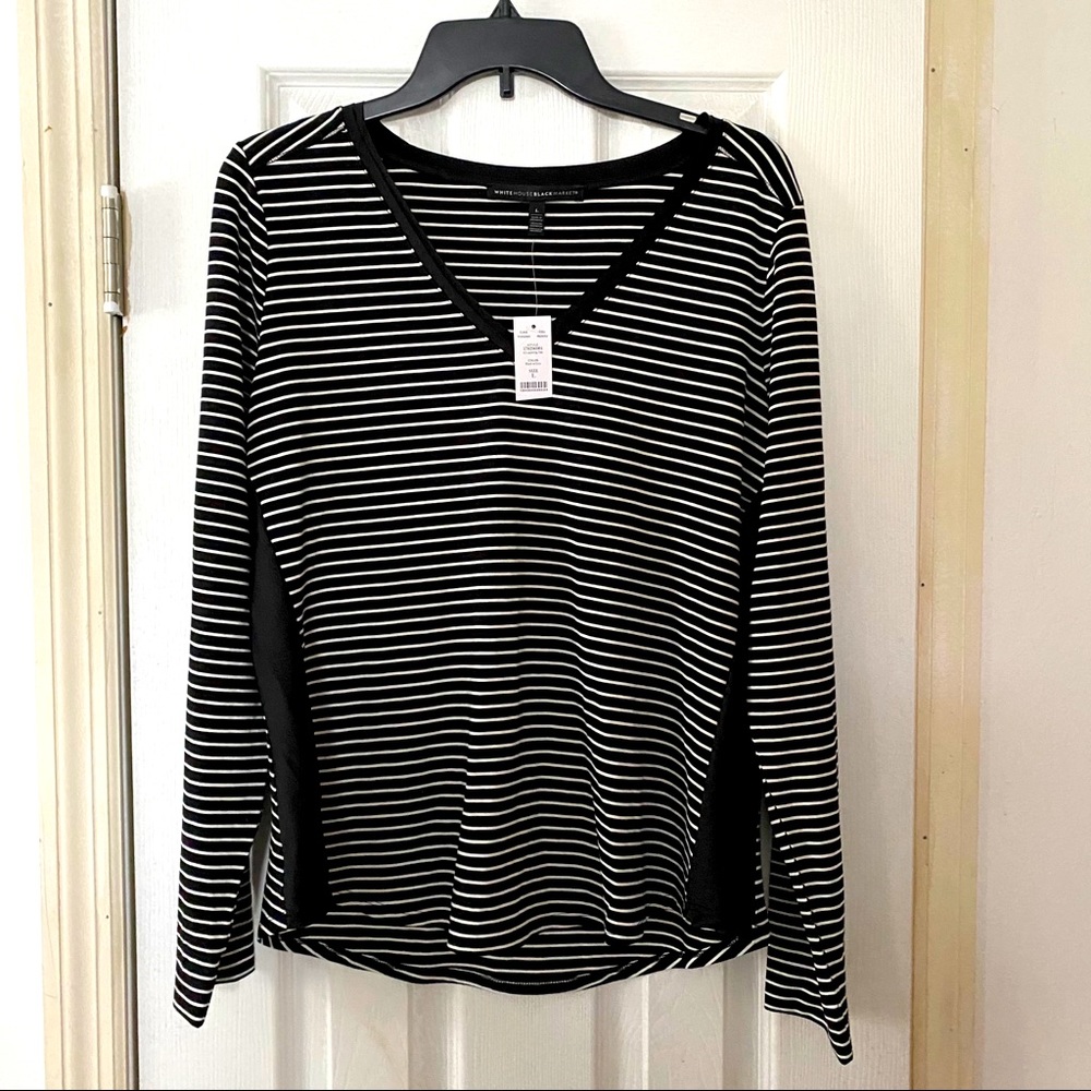 WHBM Striped Top NWT Size L